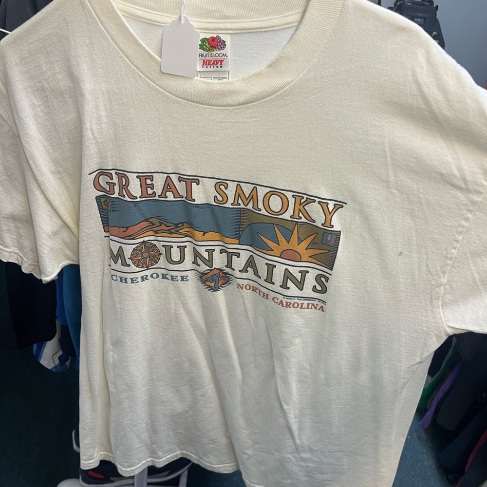 Vtg Great Smoky Mountains Shirt Adult XL Cherokee NC 90's